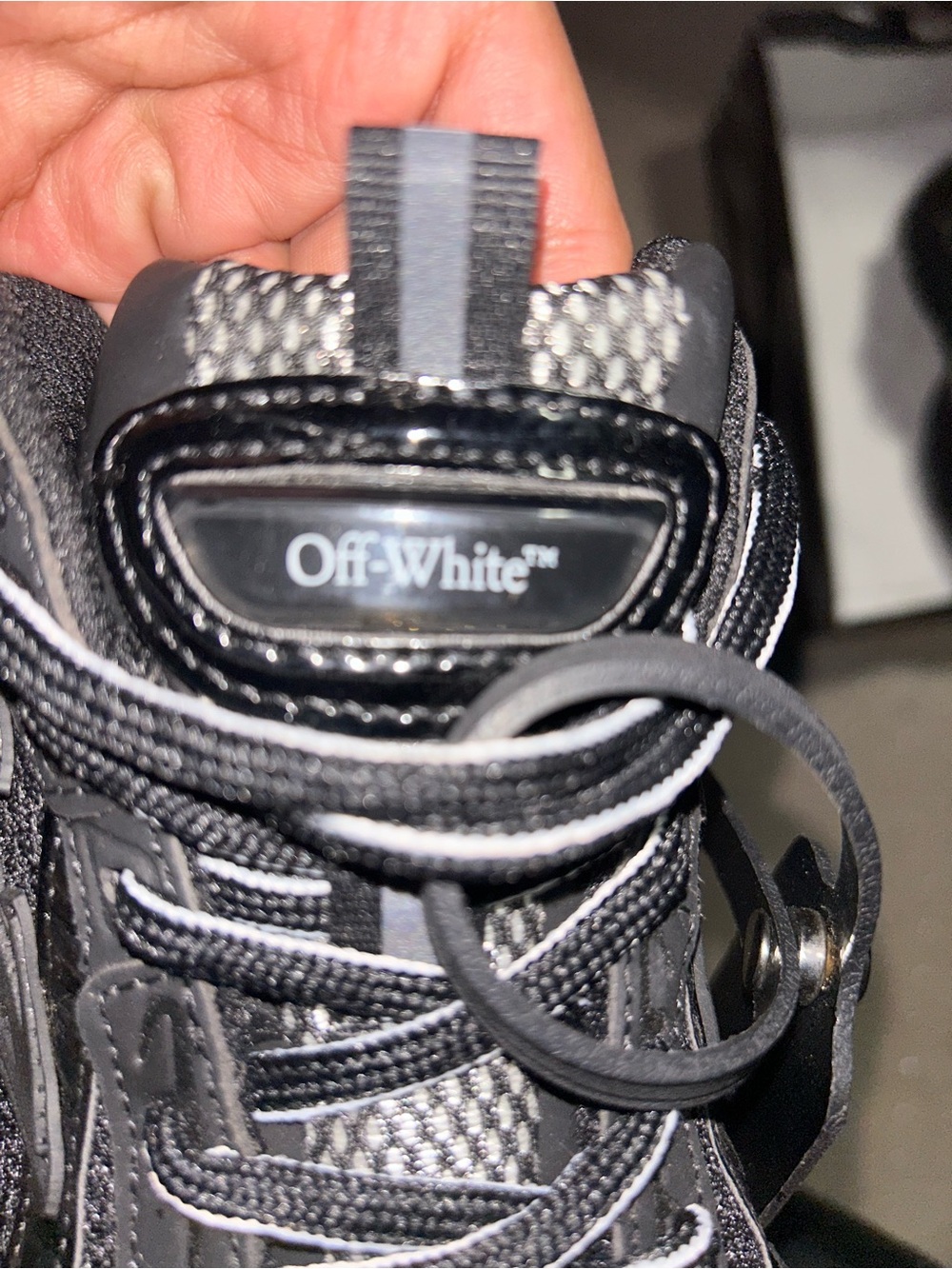 Offwhite Be Right Back Size 8 Black  Athletic Sneakers - Casual Running Shoes - Picture 6 of 7